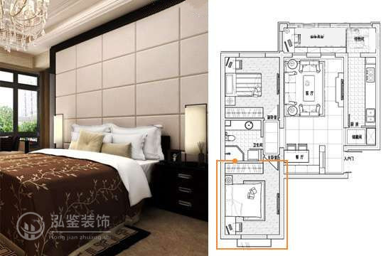 90平米两室两厅装修设计效果图
